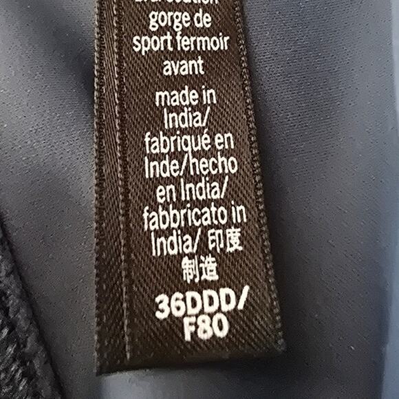 Blue Victoria Secret On Point Underwire Front Closure Zip Sports Bra 36DDD - Picture 6 of 6